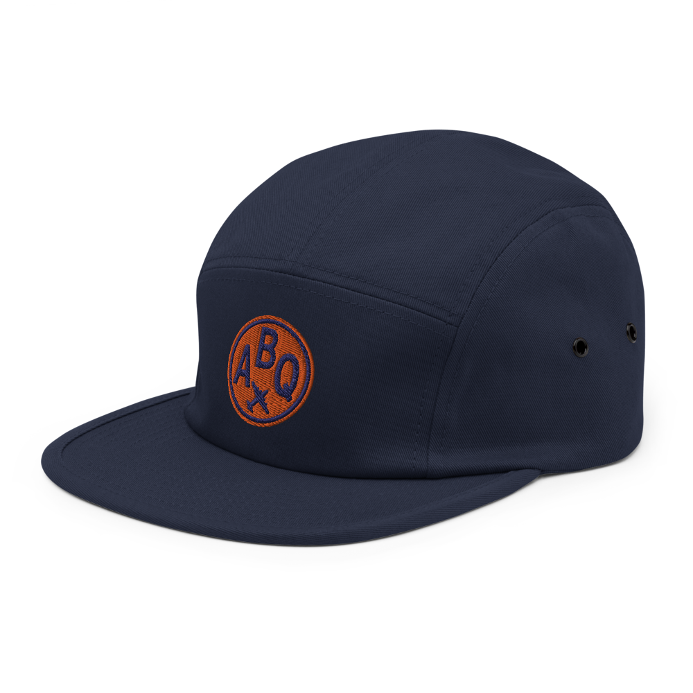 Airport Code Camper Hat - Roundel • ABQ Albuquerque • YHM Designs - Image 01