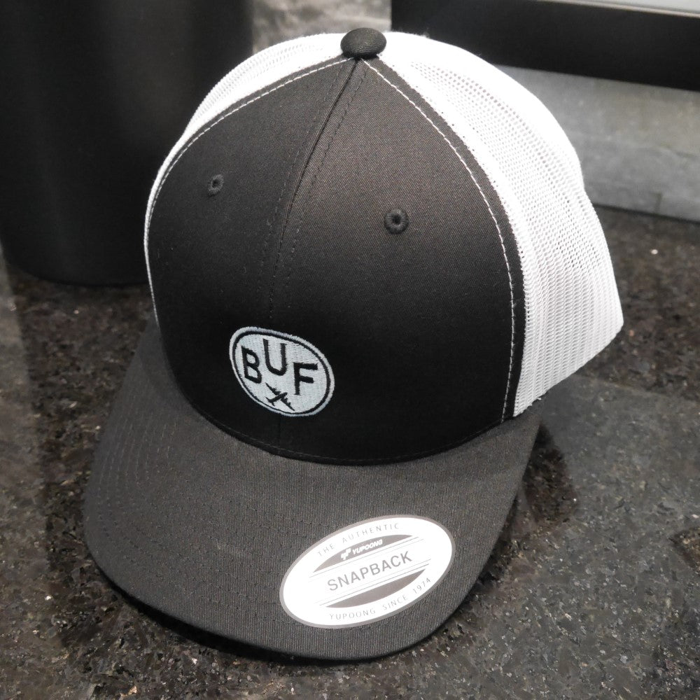 Roundel Trucker Hat - Black & White • YOW Ottawa • YHM Designs - Image 13