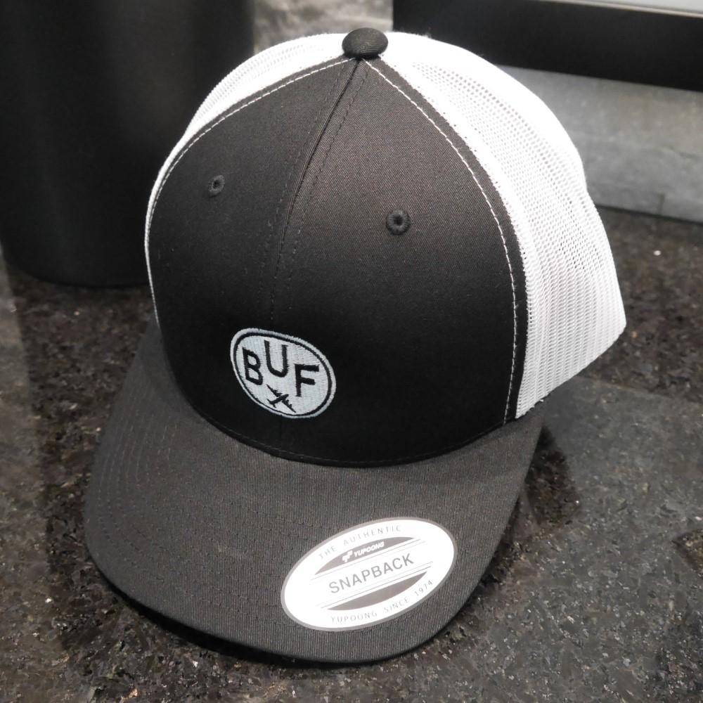 Roundel Trucker Hat - Black & White • CLT Charlotte • YHM Designs - Image 17
