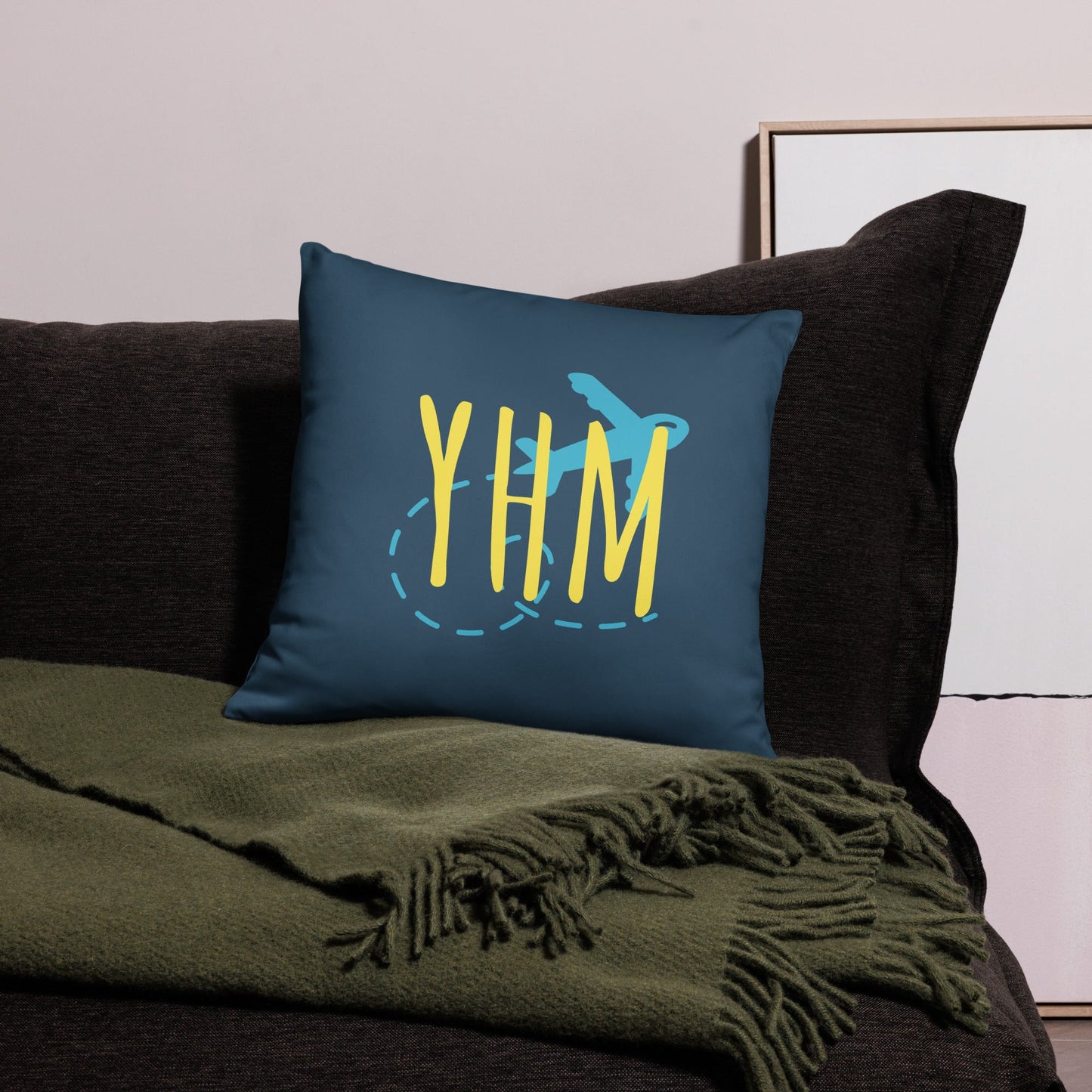 Airplane Throw Pillow • GLA Glasgow • YHM Designs - Image 05