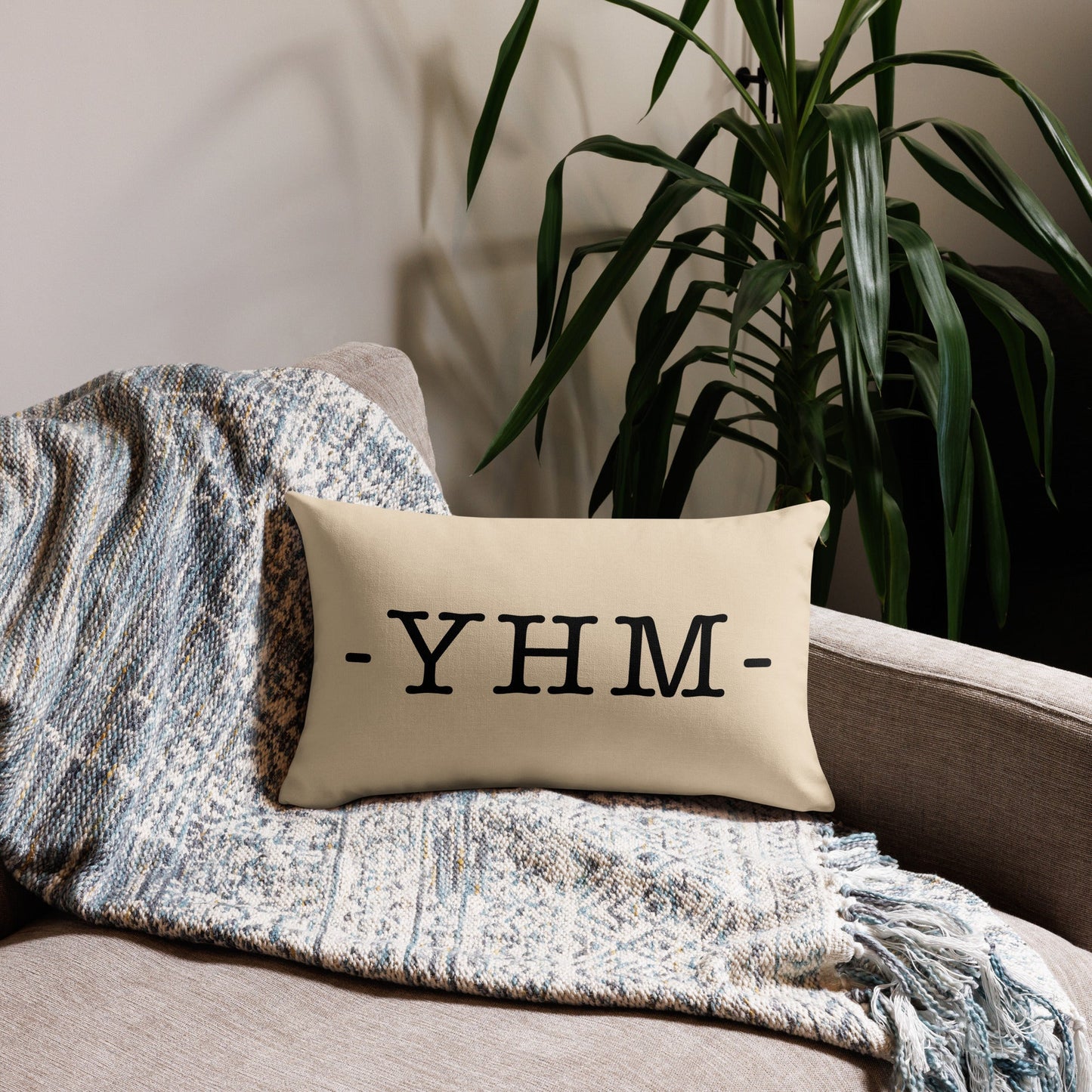 Farmhouse Throw Pillow - Buffalo Plaid • CMH Columbus • YHM Designs - Image 03