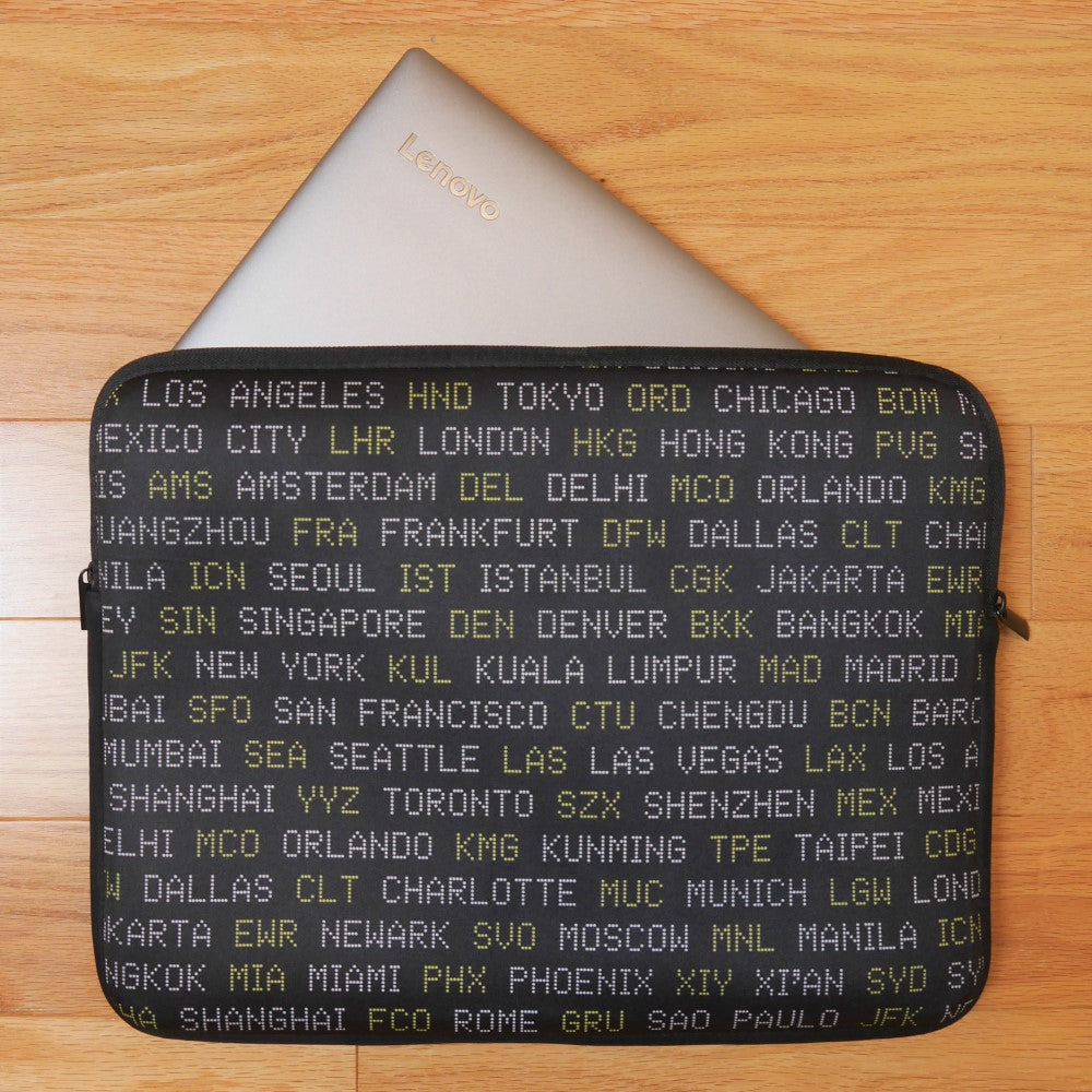 Aviation Gift Laptop Sleeve - Silver Grey • OGG Maui • YHM Designs - Image 04