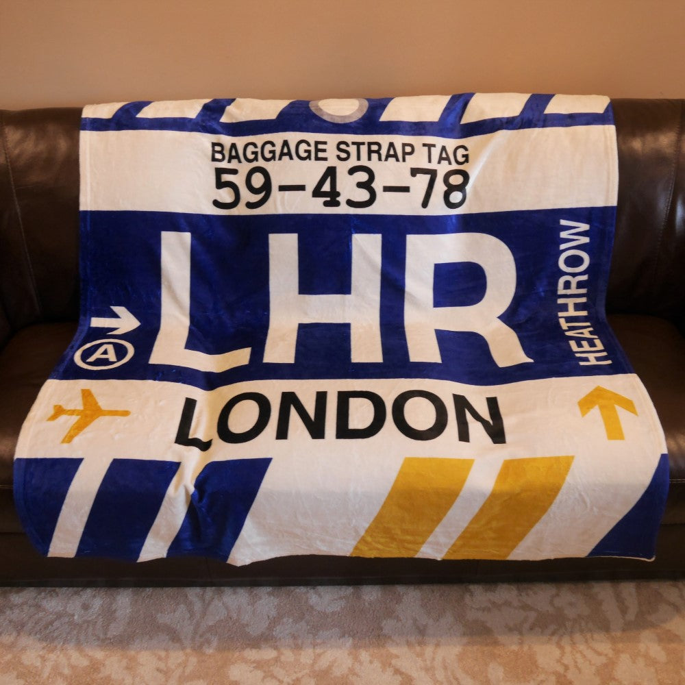 Travel Gift Throw Blanket • LGW London • YHM Designs - Image 03