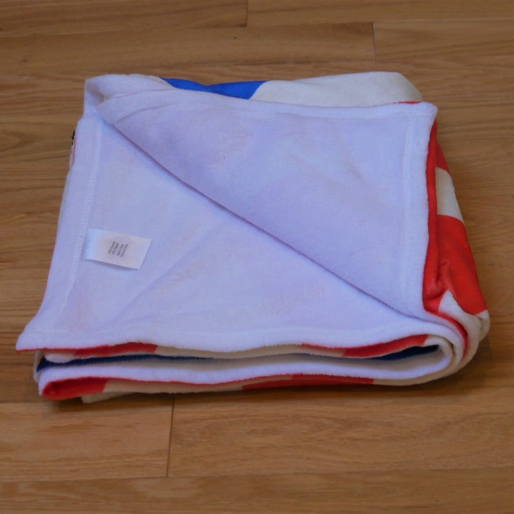 KIR Kerry Throw Blanket • Jet Age Baggage Tag Design • YHM Designs - Image 06