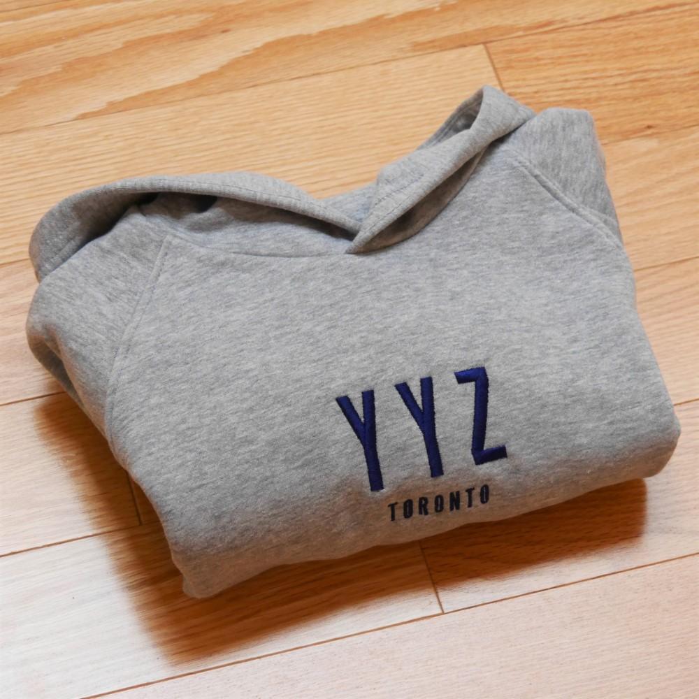 Kid's Sustainable Hoodie - Navy Blue • YYZ Toronto • YHM Designs - Image 12