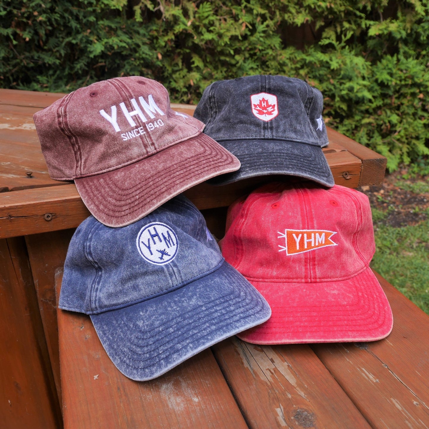 Airport Code Twill Cap - White • YGR Îles-de-la-Madeleine • YHM Designs - Image 39