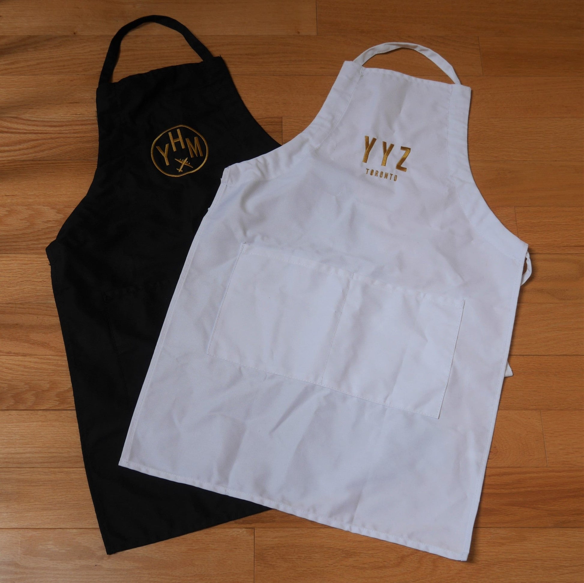 City Embroidered Apron - Old Gold • DXB Dubai • YHM Designs - Image 12