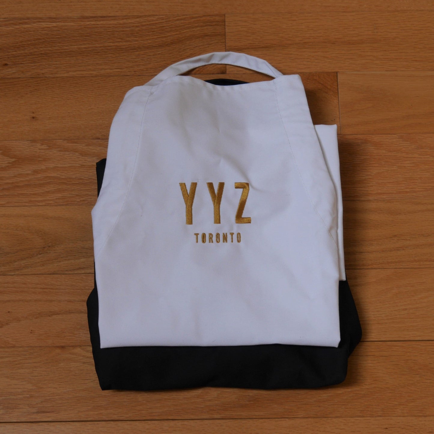 City Embroidered Apron - Old Gold • YQM Moncton • YHM Designs - Image 15