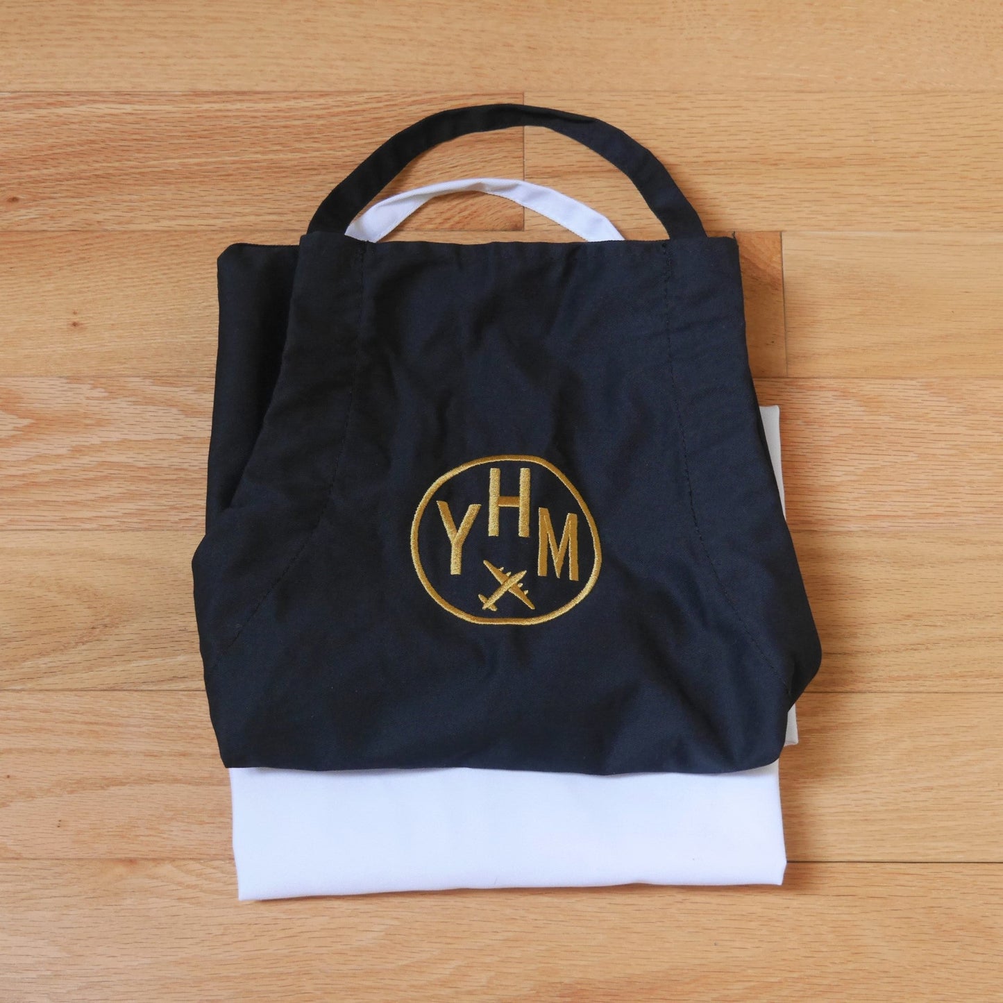 City Embroidered Apron - Old Gold • YHZ Halifax • YHM Designs - Image 16
