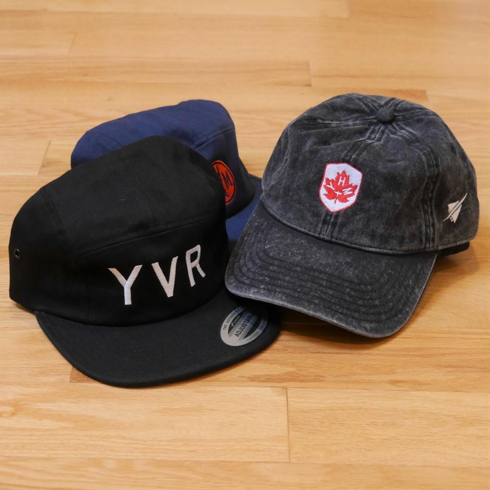 YYZ Toronto Camper Hat • Maple Leaf Shield Design - Red & White • YHM Designs - Image 19