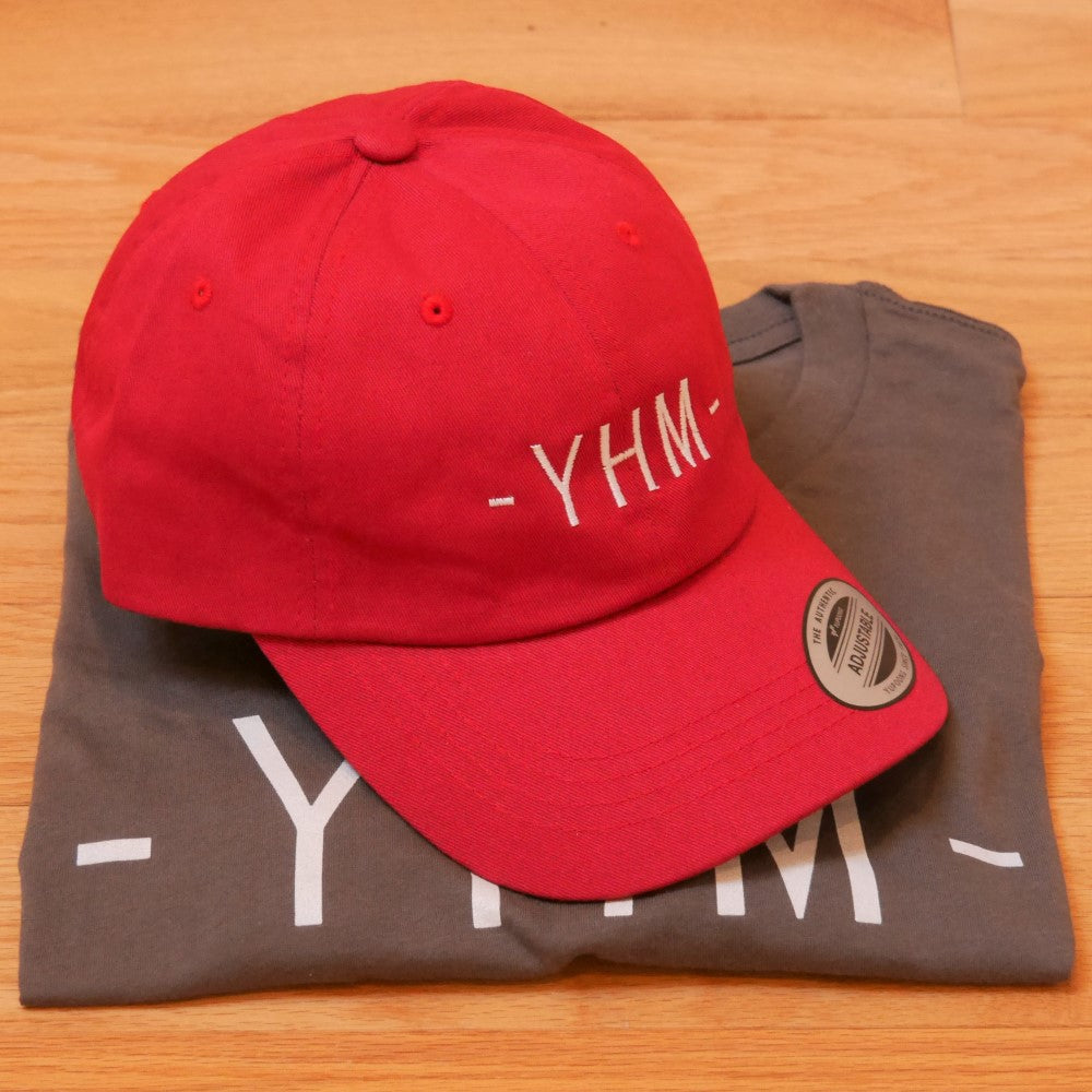 Airport Code Baseball Cap - White • YYJ Victoria • YHM Designs - Image 32
