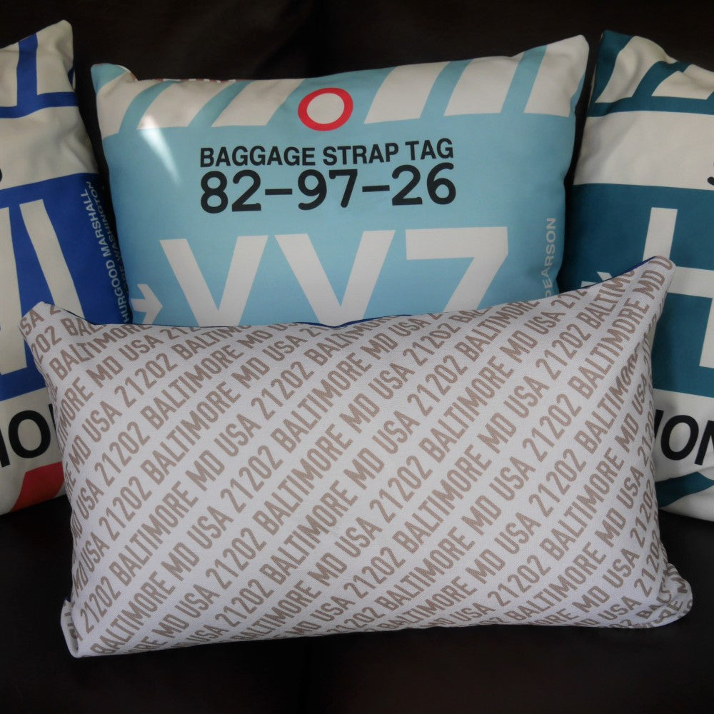AMS Amsterdam Throw Pillow • Typewriter Lettering & Green Buffalo Plaid • YHM Designs - Image 09