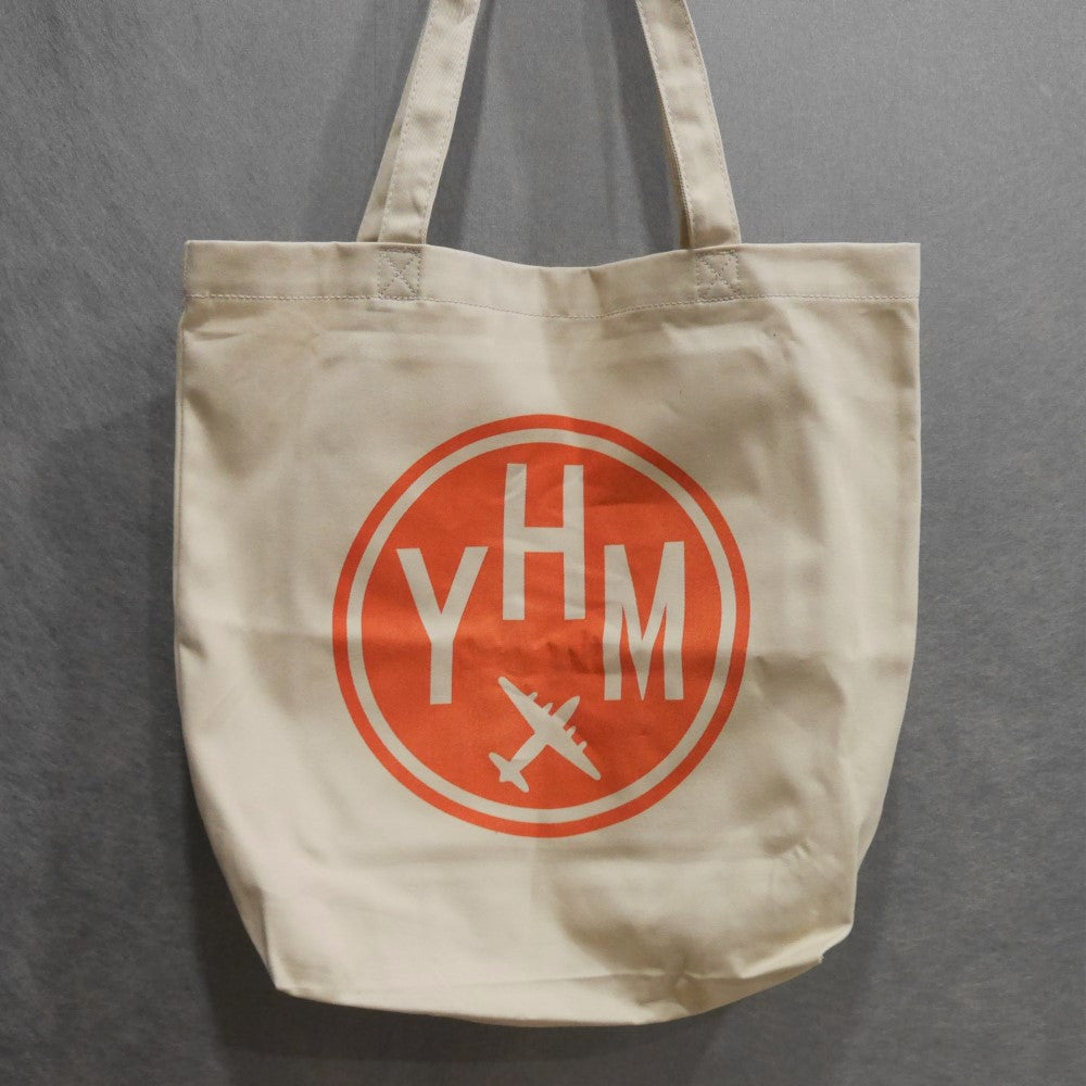 Unique Travel Gift Organic Tote - White Oval • HNL Honolulu • YHM Designs - Image 07