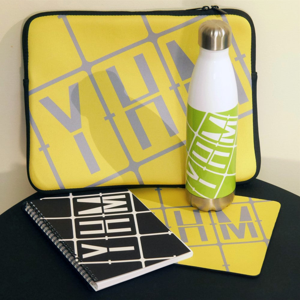 YAM Sault-Ste-Marie Spiral Notebook • Air Force Lettering - Yellow • YHM Designs - Image 07