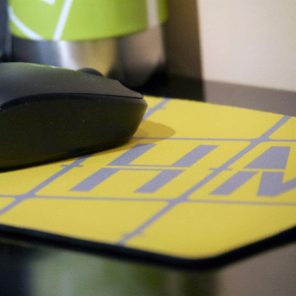 PHX Phoenix Mouse Pad • Black with Oval Car Sticker Design • YHM Designs - Image 07