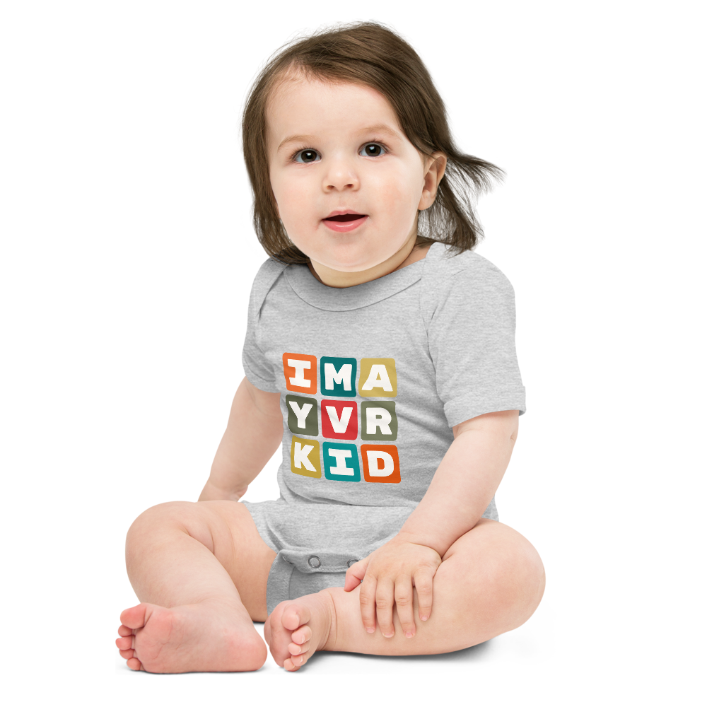 Baby Bodysuit - Colourful Blocks • YVR Vancouver • YHM Designs - Image 01