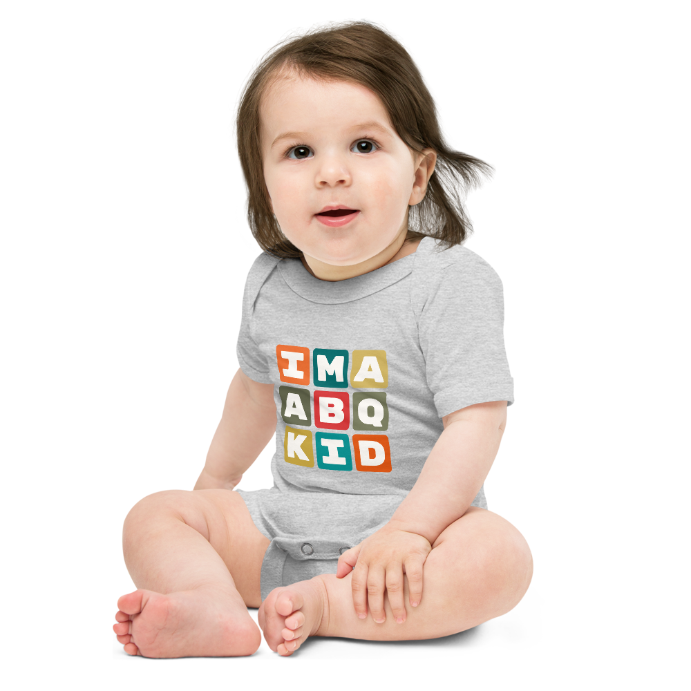 Baby Bodysuit - Colourful Blocks • ABQ Albuquerque • YHM Designs - Image 01