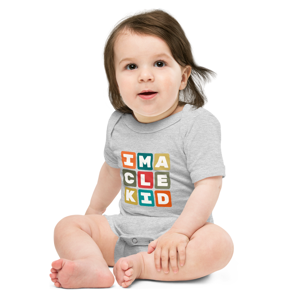 Baby Bodysuit - Colourful Blocks • CLE Cleveland • YHM Designs - Image 01