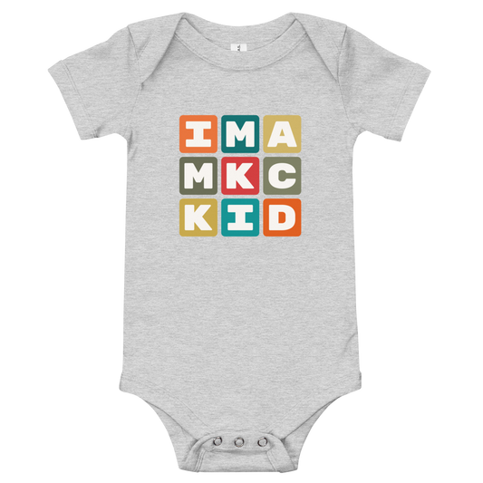 Baby Bodysuit - Colourful Blocks • MKC Kansas City • YHM Designs - Image 02