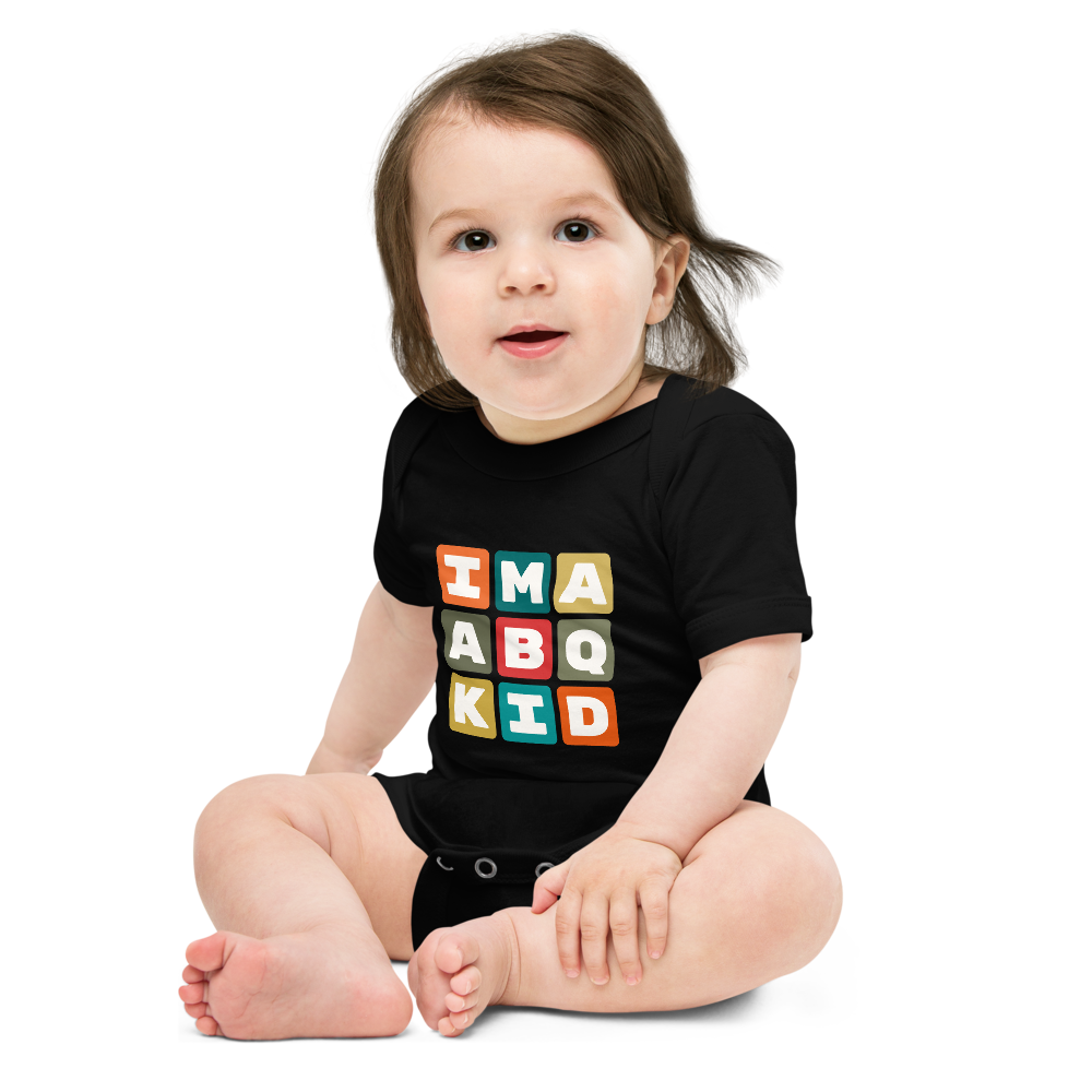 Baby Bodysuit - Colourful Blocks • ABQ Albuquerque • YHM Designs - Image 04