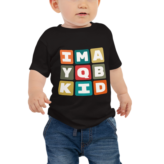 Baby T-Shirt - Colourful Blocks • YQB Quebec City • YHM Designs - Image 01