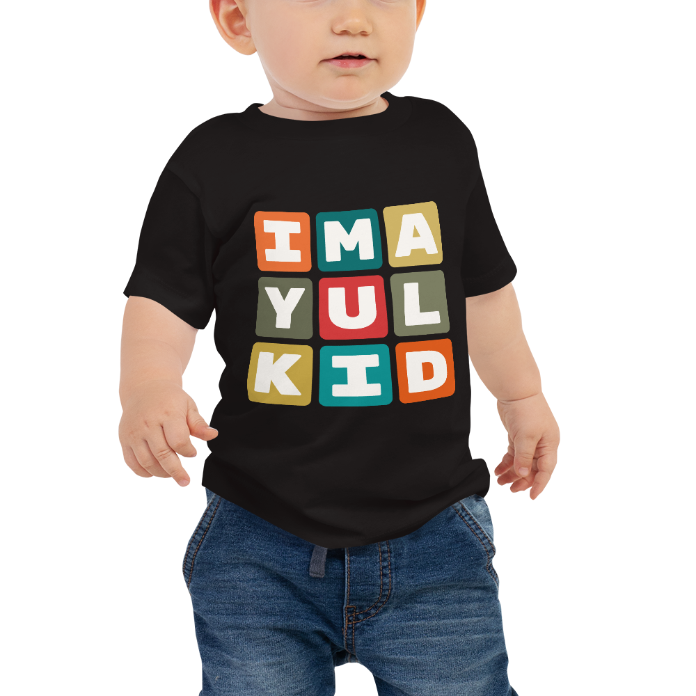 Baby T-Shirt - Colourful Blocks • YUL Montreal • YHM Designs - Image 01