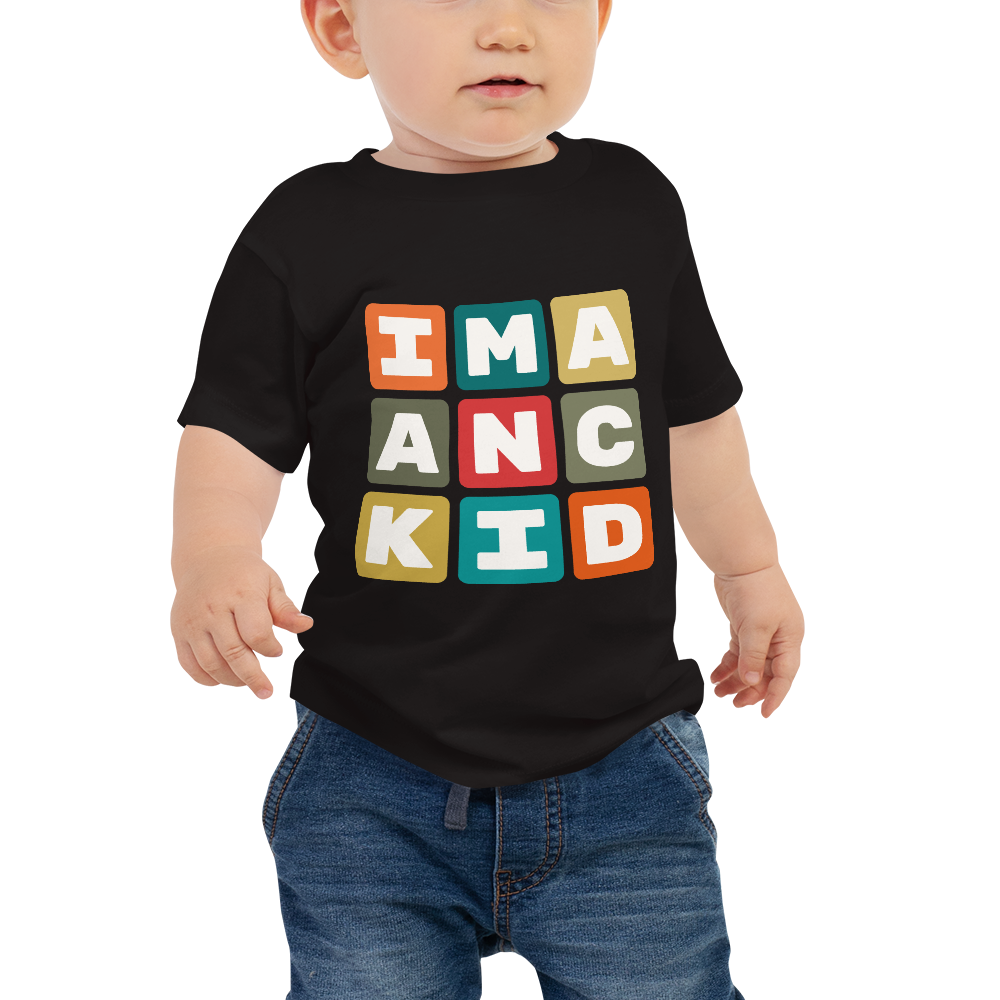 Baby T-Shirt - Colourful Blocks • ANC Anchorage • YHM Designs - Image 01