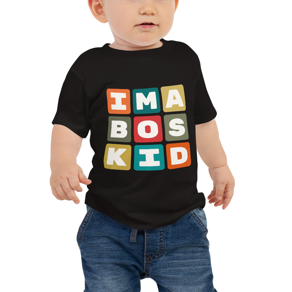 Baby T-Shirt - Colourful Blocks • BOS Boston • YHM Designs - Image 01