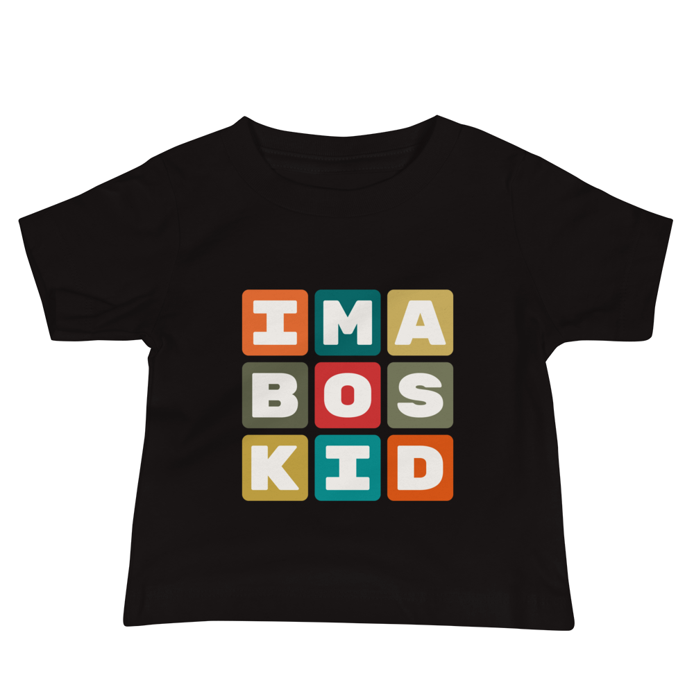 Baby T-Shirt - Colourful Blocks • BOS Boston • YHM Designs - Image 02