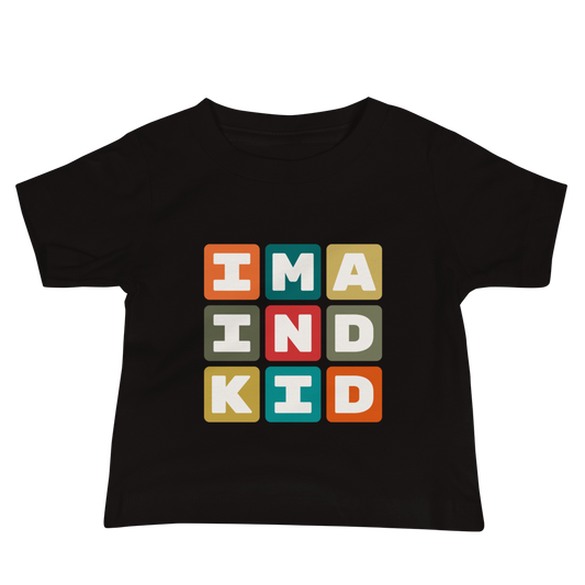 IND Indianapolis Baby T-Shirt • Colourful Blocks Design • YHM Designs - Image 02