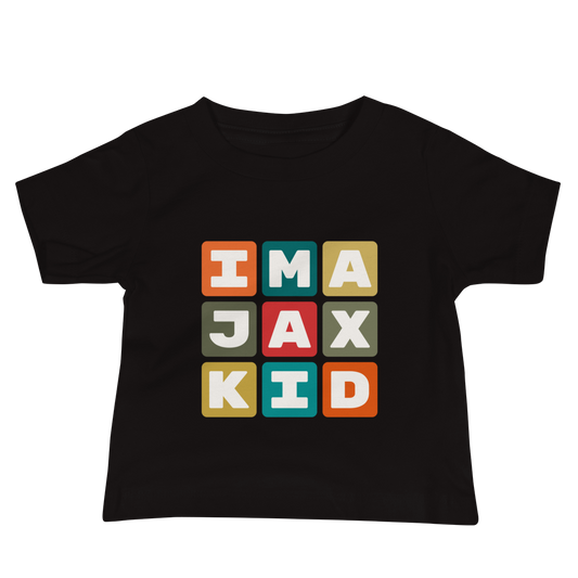 JAX Jacksonville Baby T-Shirt • Colourful Blocks Design • YHM Designs - Image 02