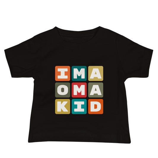 OMA Omaha Baby T-Shirt • Colourful Blocks Design • YHM Designs - Image 02