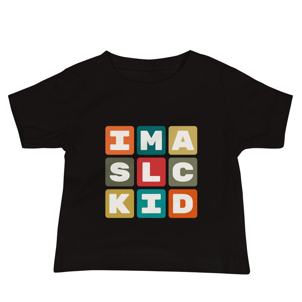 Baby T-Shirt - Colourful Blocks • SLC Salt Lake City • YHM Designs - Image 02