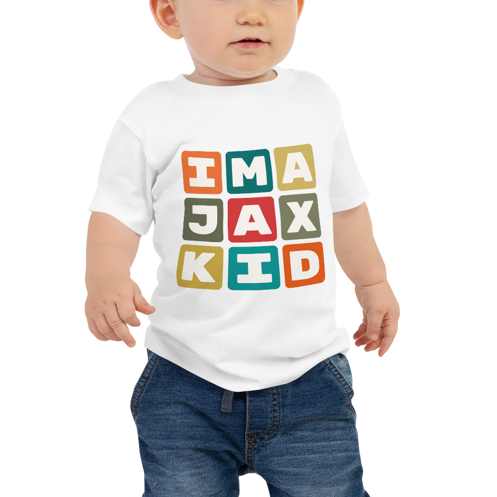 Baby T-Shirt - Colourful Blocks • JAX Jacksonville • YHM Designs - Image 03