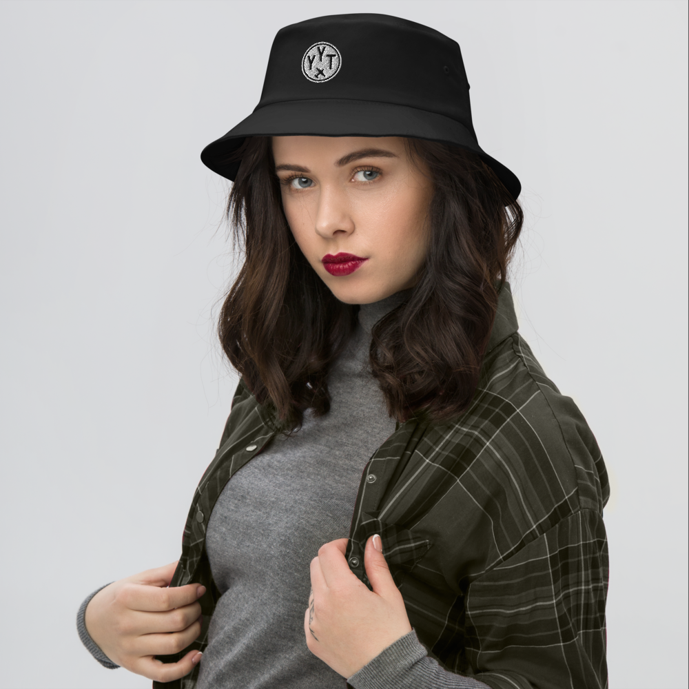 Roundel Bucket Hat - Black & White • YYT St. John's • YHM Designs - Image 04