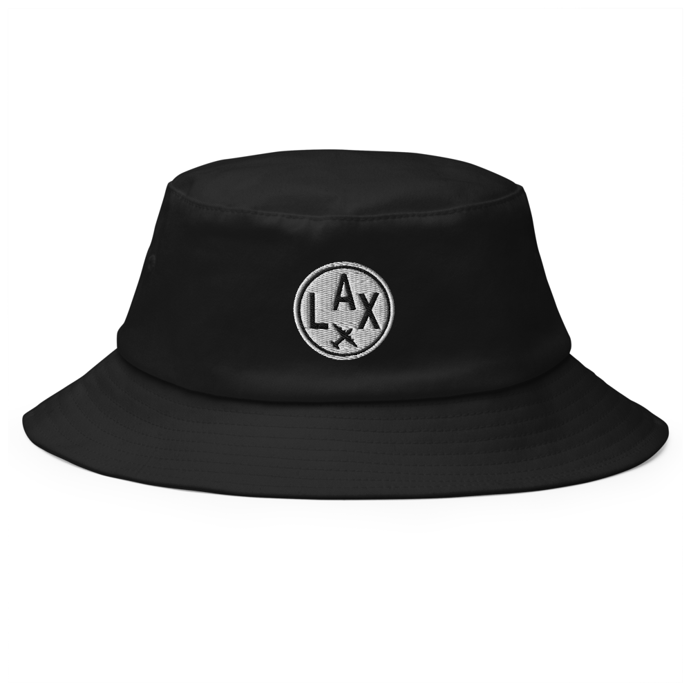 Roundel Bucket Hat Black White LAX Los Angeles YHM Designs
