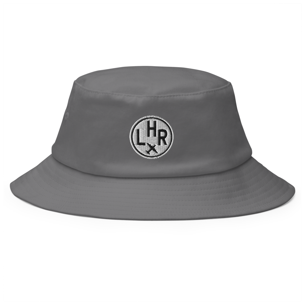 Roundel Bucket Hat - Black & White • LHR London • YHM Designs - Image 06