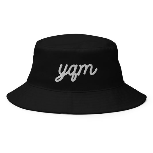 Vintage Script Bucket Hat • YQM Moncton • YHM Designs - Image 01