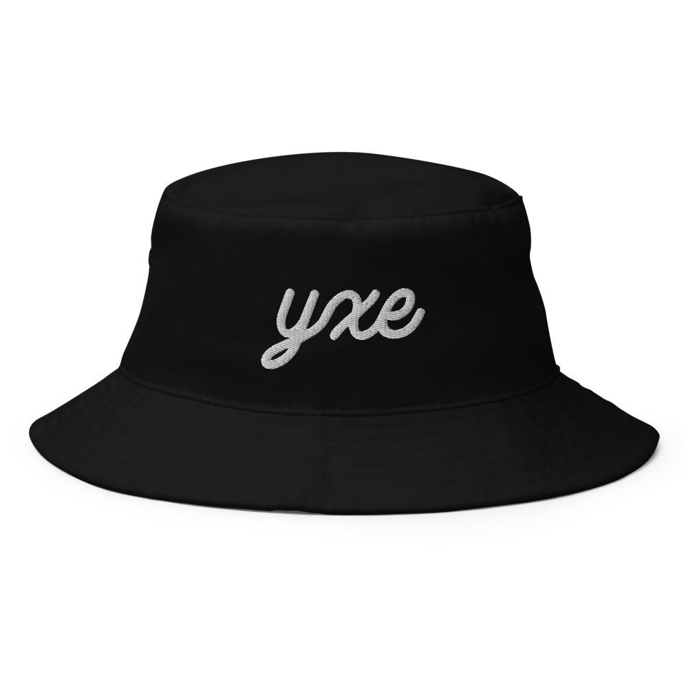 Vintage Script Bucket Hat • YXE Saskatoon • YHM Designs - Image 01