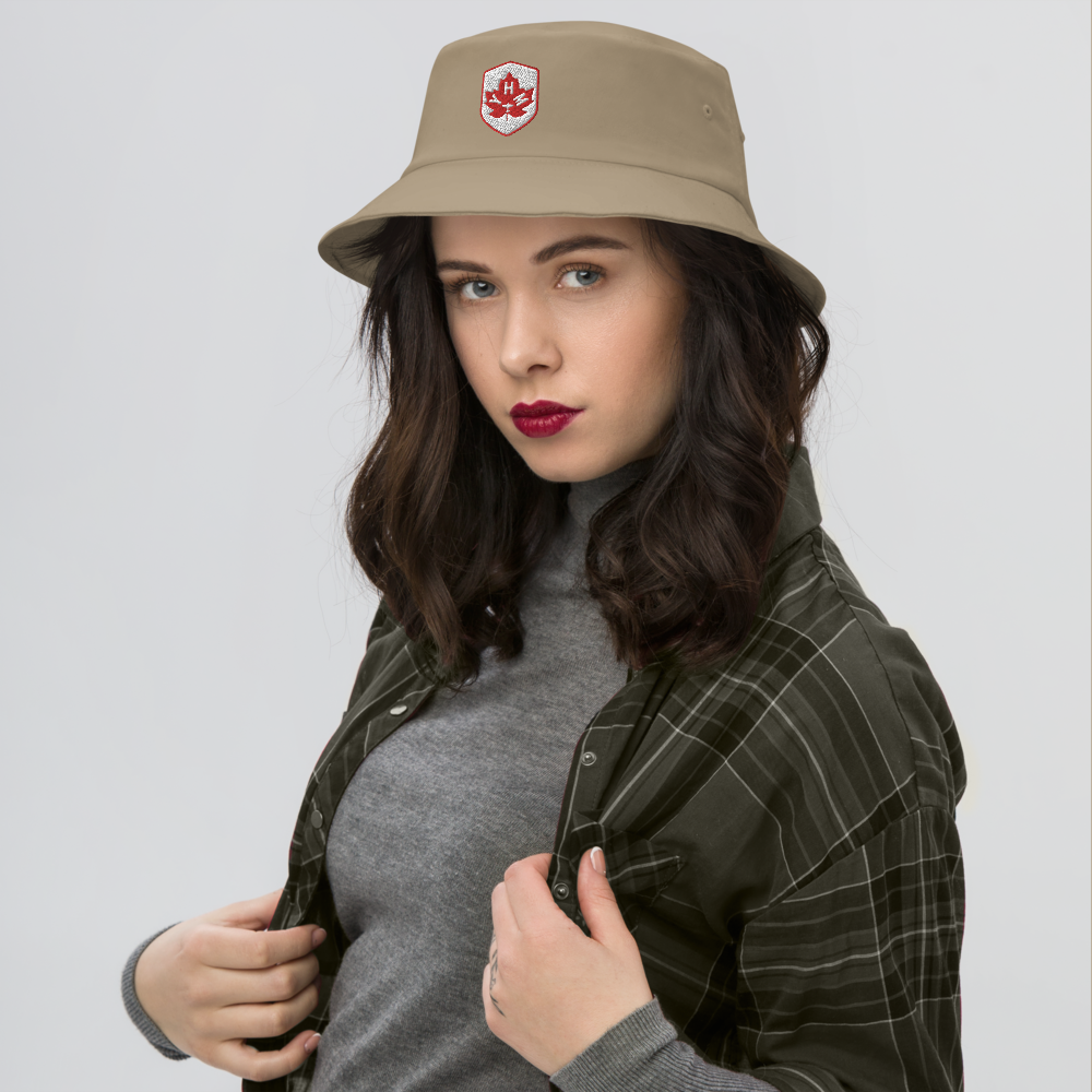 Maple Leaf Bucket Hat - Red/White • YHM Hamilton • YHM Designs - Image 04