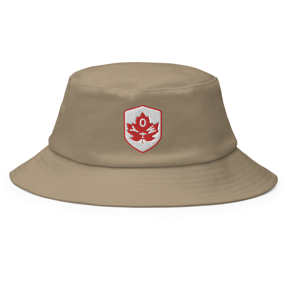 Maple Leaf Bucket Hat - Red/White • YOW Ottawa • YHM Designs - Image 02