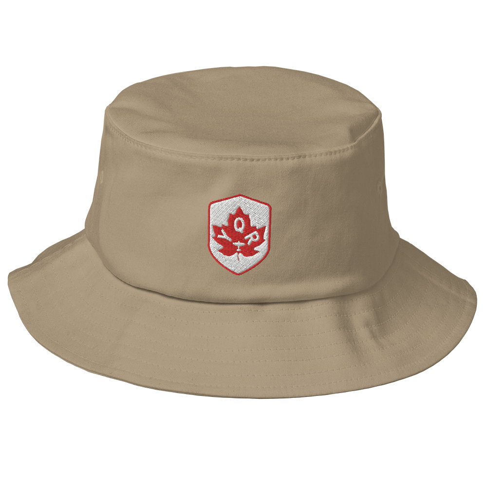 Maple Leaf Bucket Hat - Red/White • YQR Regina • YHM Designs - Image 01