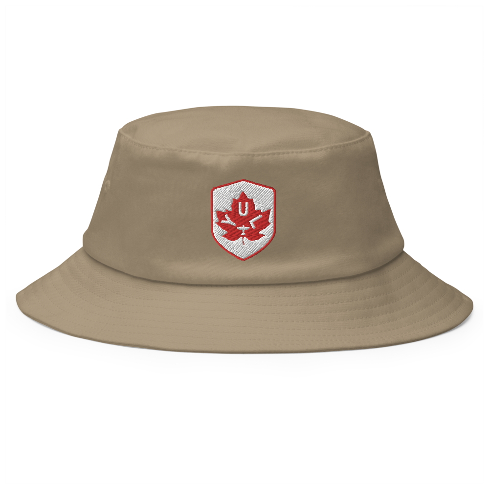 Maple Leaf Bucket Hat - Red/White • YUL Montreal • YHM Designs - Image 02