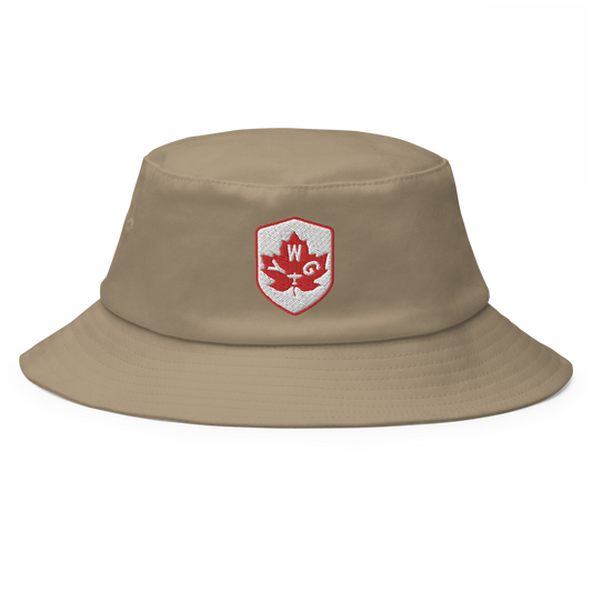 Maple Leaf Bucket Hat - Red/White • YWG Winnipeg • YHM Designs - Image 02