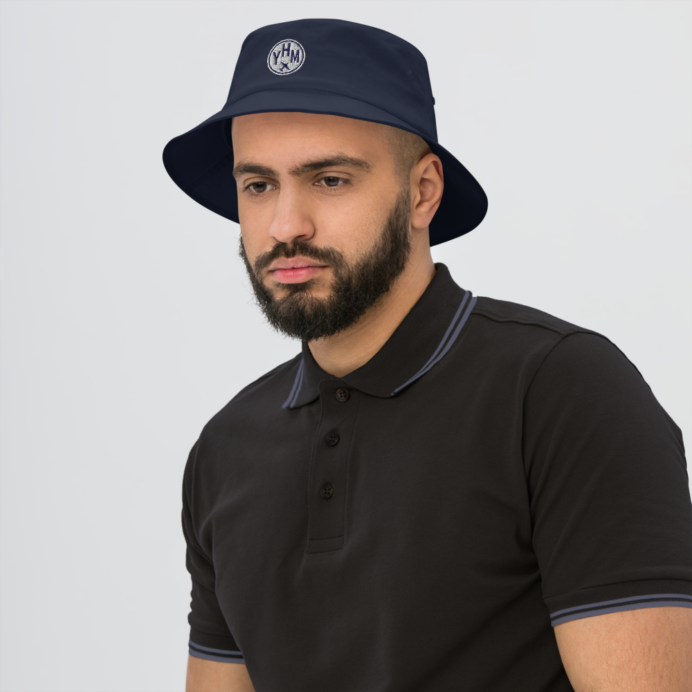 Roundel Bucket Hat - Navy Blue & White • YHM Hamilton • YHM Designs - Image 03