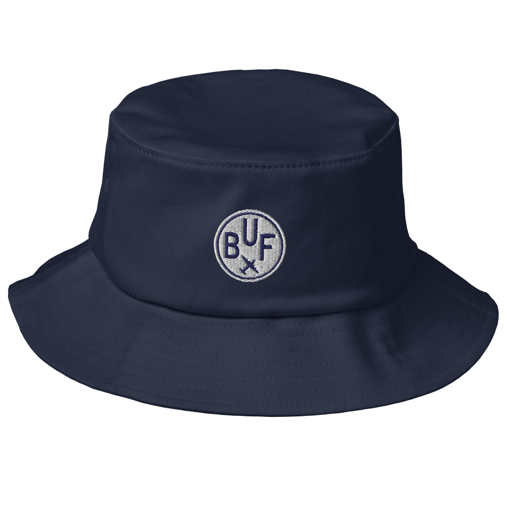 Roundel Bucket Hat - Navy Blue & White • BUF Buffalo • YHM Designs - Image 02