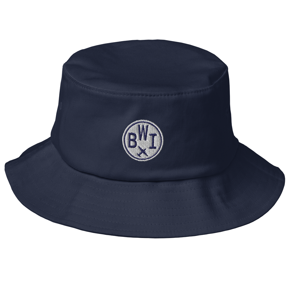 Roundel Bucket Hat - Navy Blue & White • BWI Baltimore • YHM Designs - Image 02