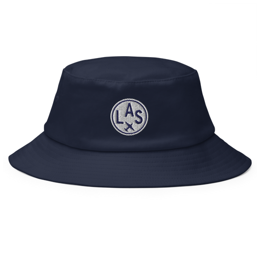 Roundel Bucket Hat - Navy Blue & White • LAS Las Vegas • YHM Designs - Image 01