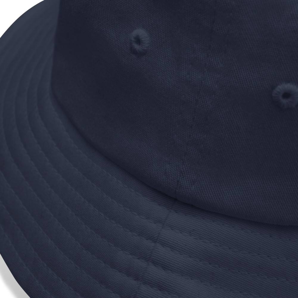 Roundel Bucket Hat - Navy Blue & White • YUL Montreal • YHM Designs - Image 05