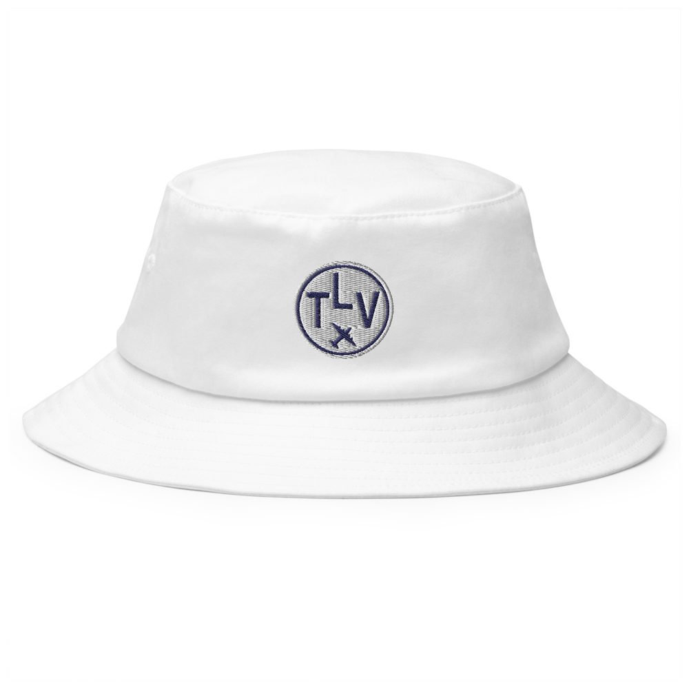 Roundel Bucket Hat - Navy Blue & White • TLV Tel Aviv • YHM Designs - Image 06
